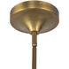 Reese 32.5 inch Vintage Brass Chandelier Ceiling Light in Amber Glass