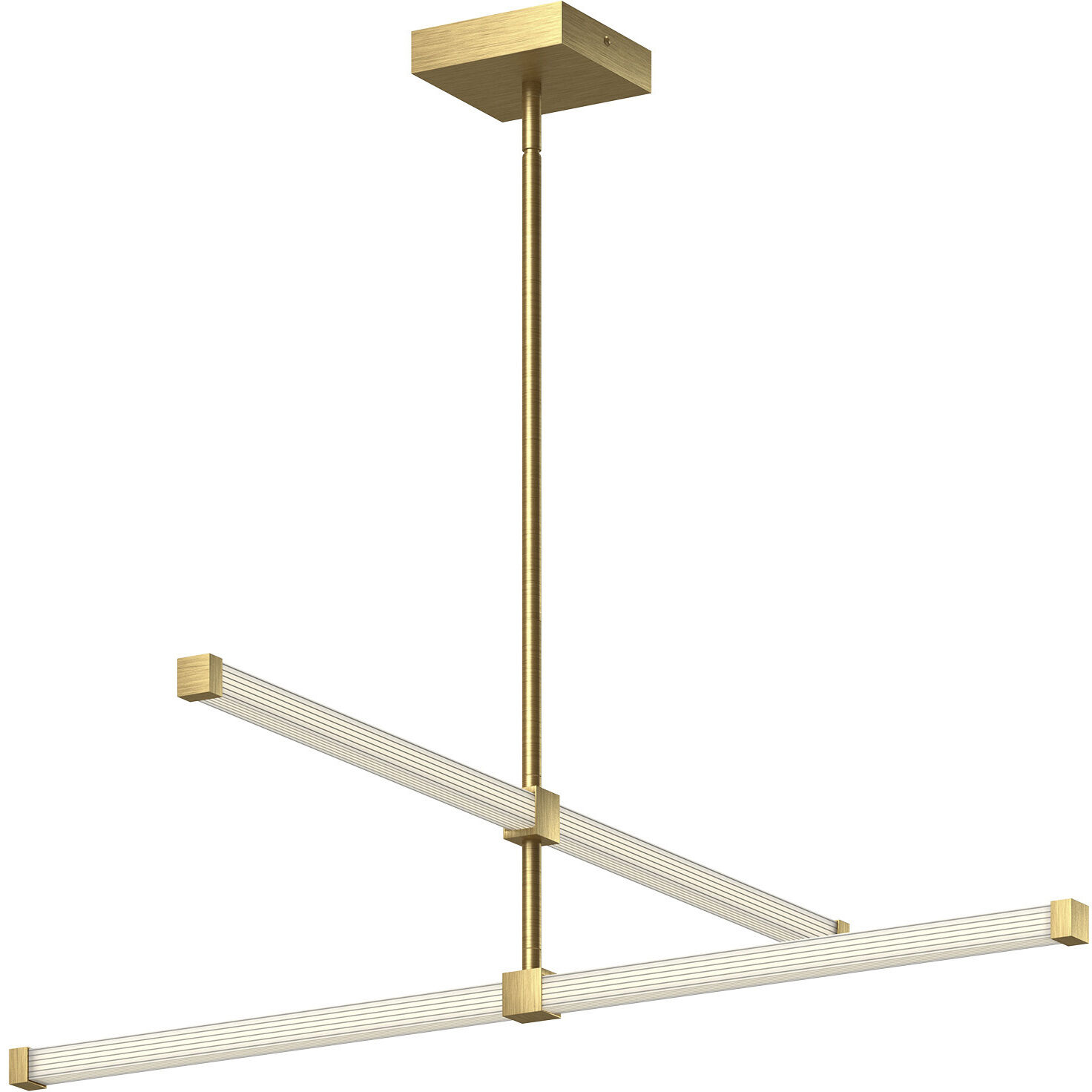 Blade LED 1 inch Brushed Gold Chandelier Ceiling Light