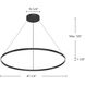 Cerchio LED 47.25 inch Brushed Gold Pendant Ceiling Light