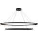 Ovale LED 28.25 inch Black Chandelier Ceiling Light