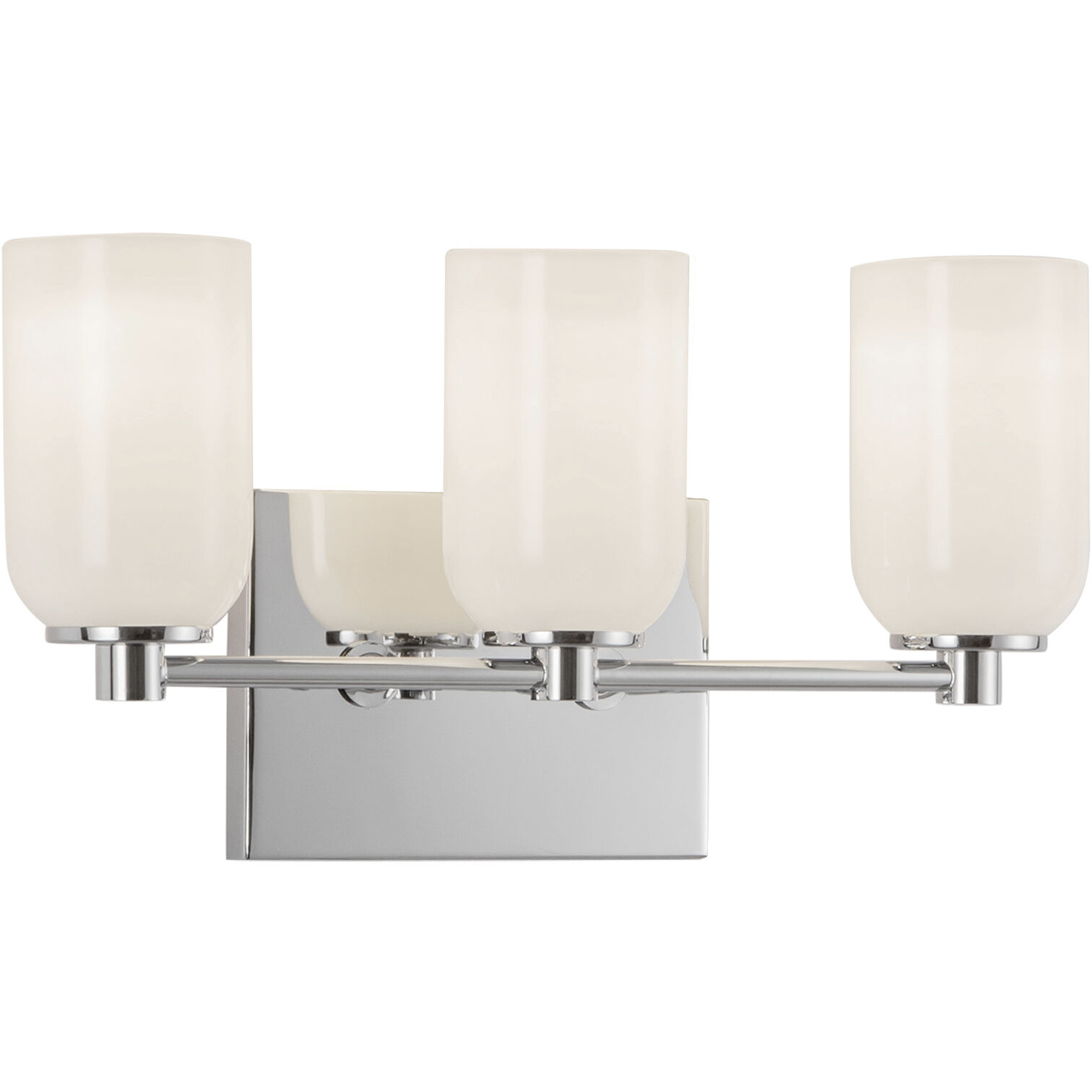 Nola 3 Light 17.63 inch Chrome Bath Vanity Light Wall Light in Opal Glass