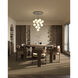 Bolla Multi Pendant Ceiling Light in Chrome, Opal Glass