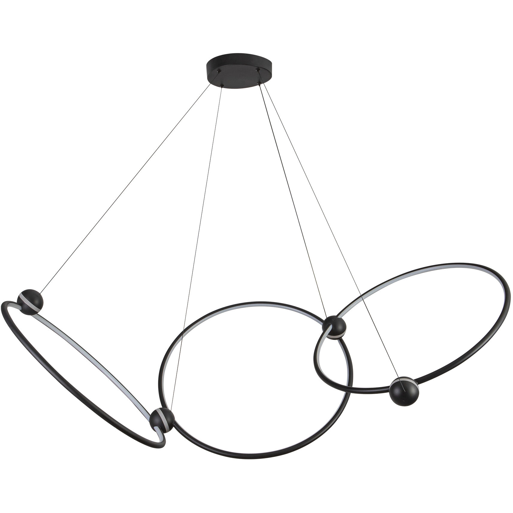 Isho LED 30.5 inch Black Chandelier Ceiling Light