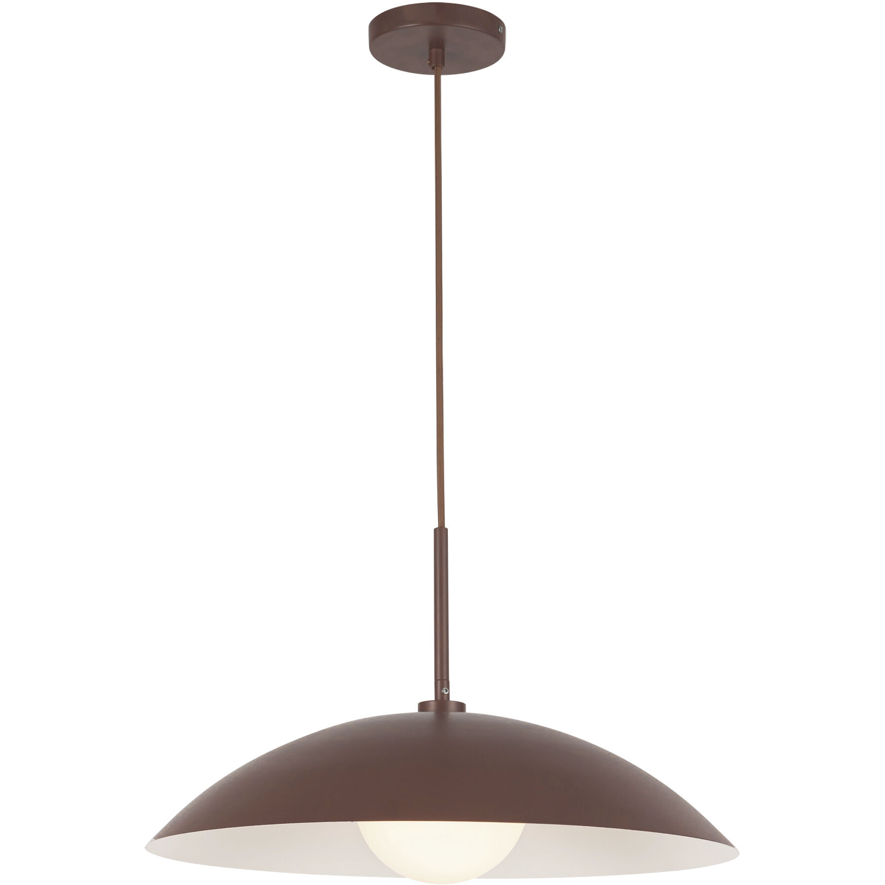 Regent 1 Light 19 inch Burgundy Pendant Ceiling Light