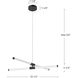 Akari LED 35.5 inch Black Chandelier Ceiling Light