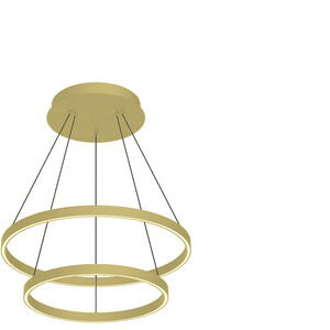 Cerchio 23.63 inch Brushed Gold Chandelier Ceiling Light