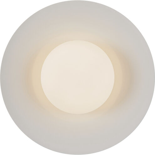 Cruz LED 15 inch Metal - Black and White Flush Mount Ceiling Light in Spun Aluminum Shade