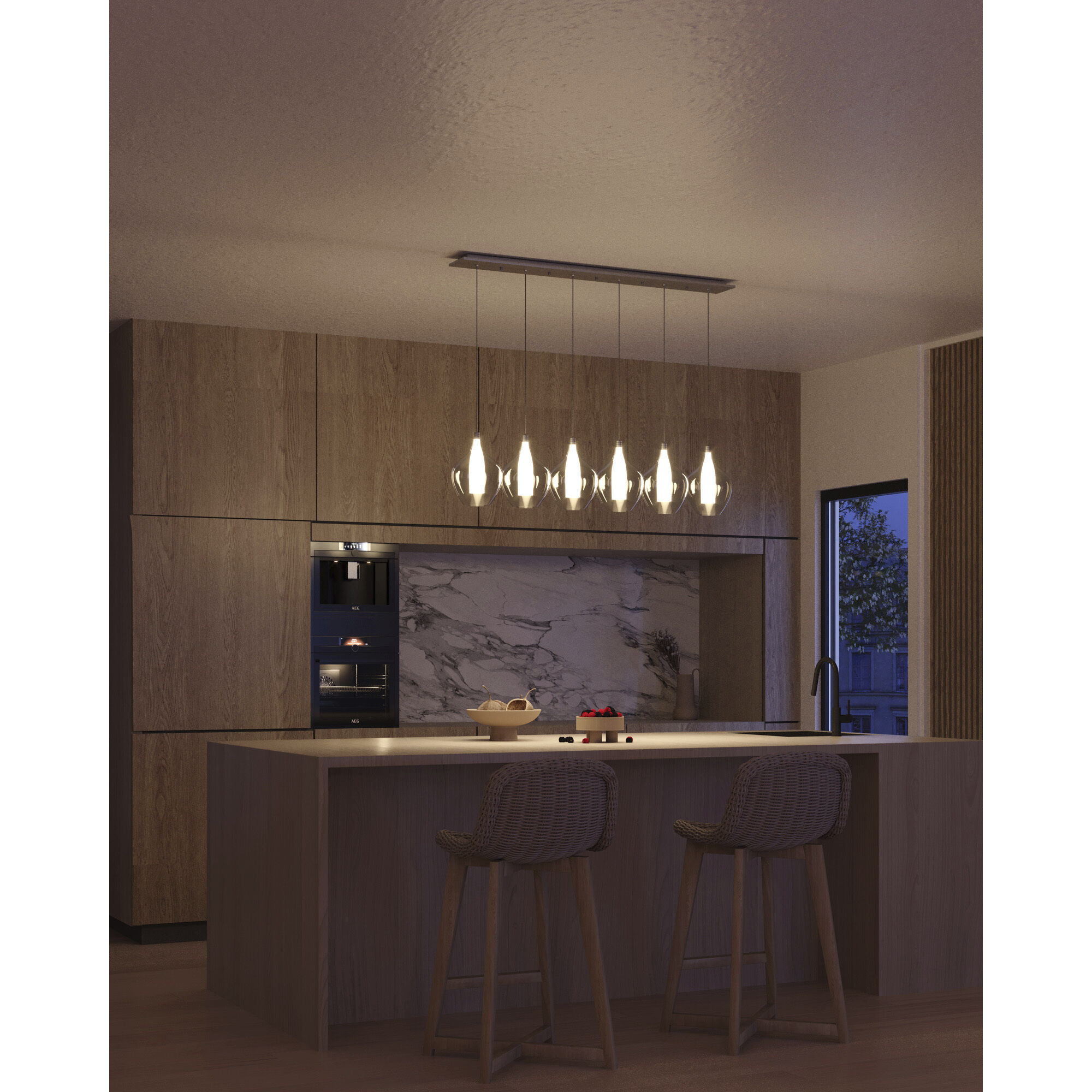 Victoria Multi Pendant Ceiling Light in Chrome