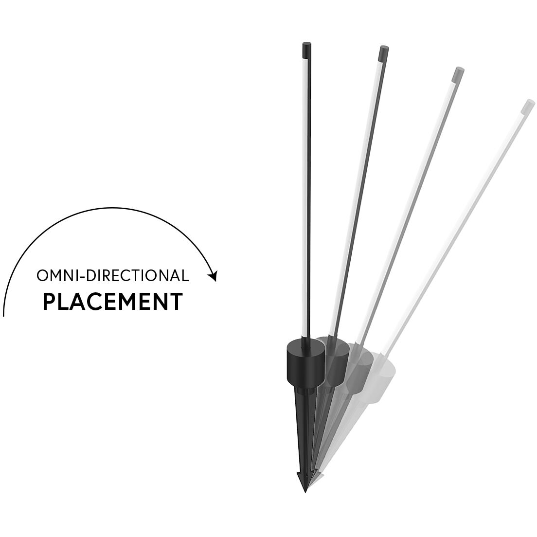 Dorian 12V, with Outdoor Rated Low Voltage Transformer (Transformer supplied by others) 5.00 watt Black Exterior Low Voltage Landscape