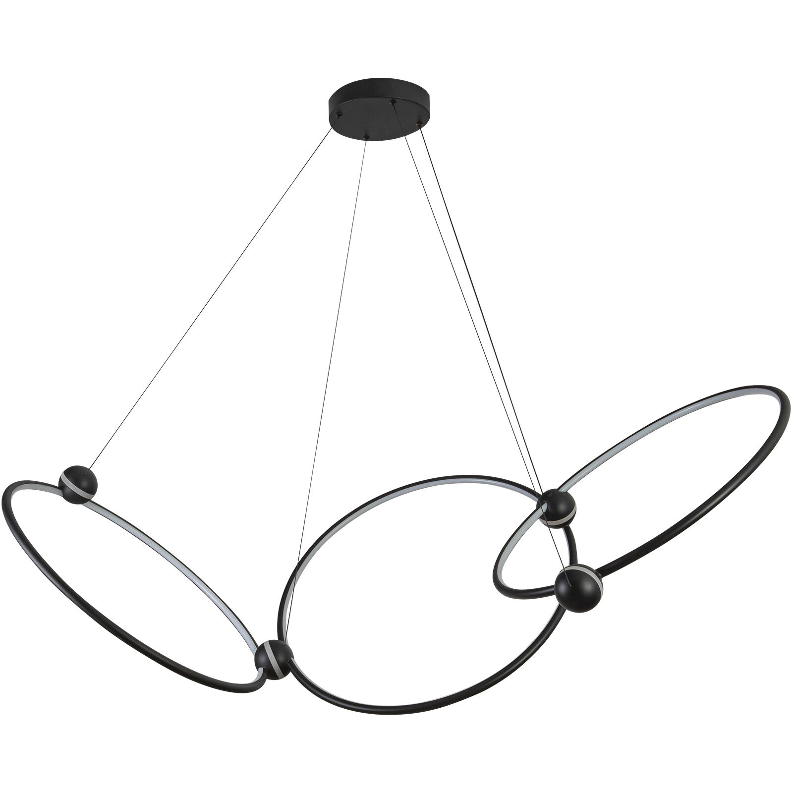 Isho LED 30.5 inch Black Chandelier Ceiling Light