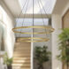 Cerchio LED 31.5 inch Brushed Gold Chandelier Ceiling Light