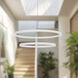 Cerchio LED 31.5 inch White Chandelier Ceiling Light