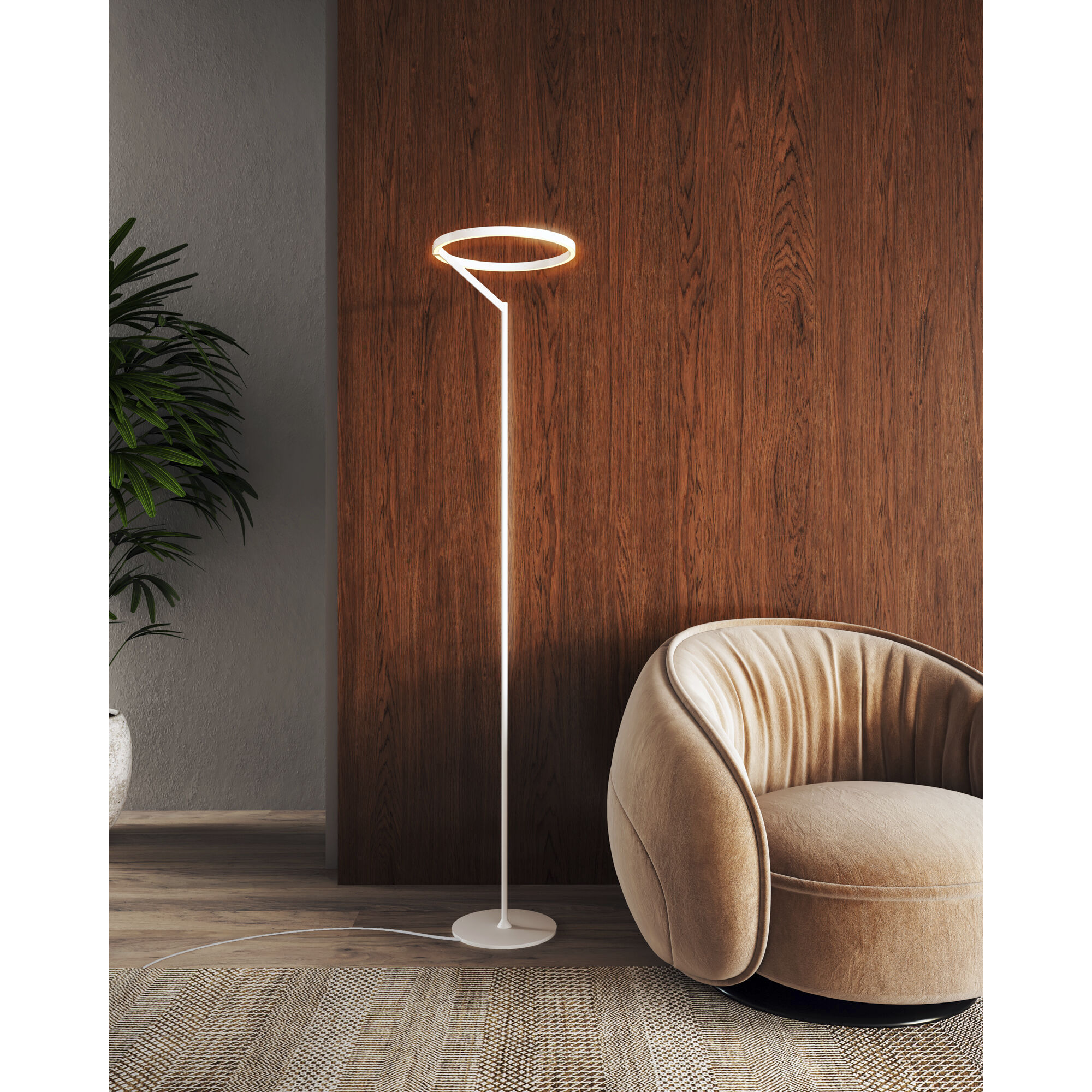 Roda 66.25 inch 25.00 watt White Floor Lamp Portable Light