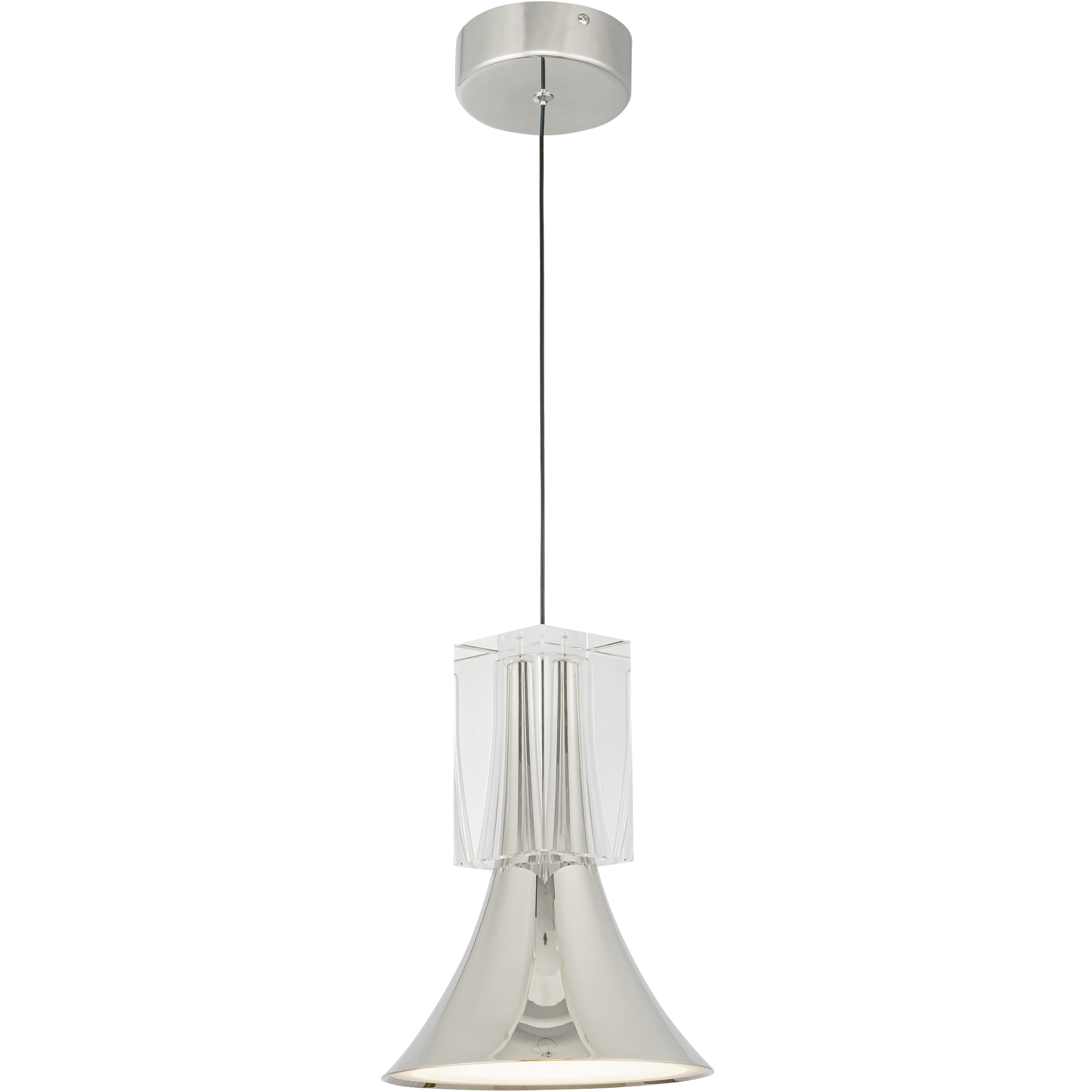 Floe LED 8 inch Polished Nickel Pendant Ceiling Light