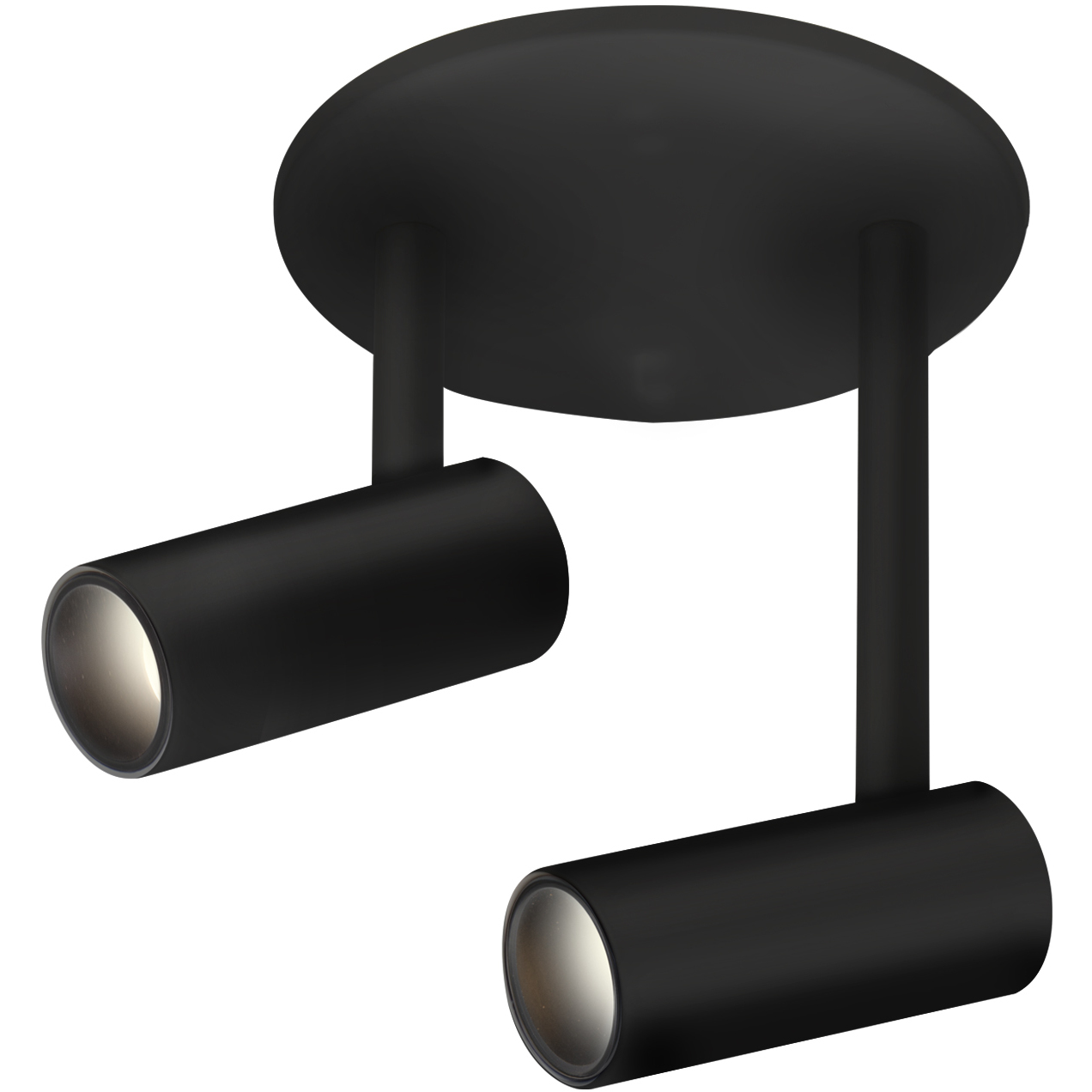 Downey LED 4.38 inch Black Semi-Flush Mount Ceiling Light