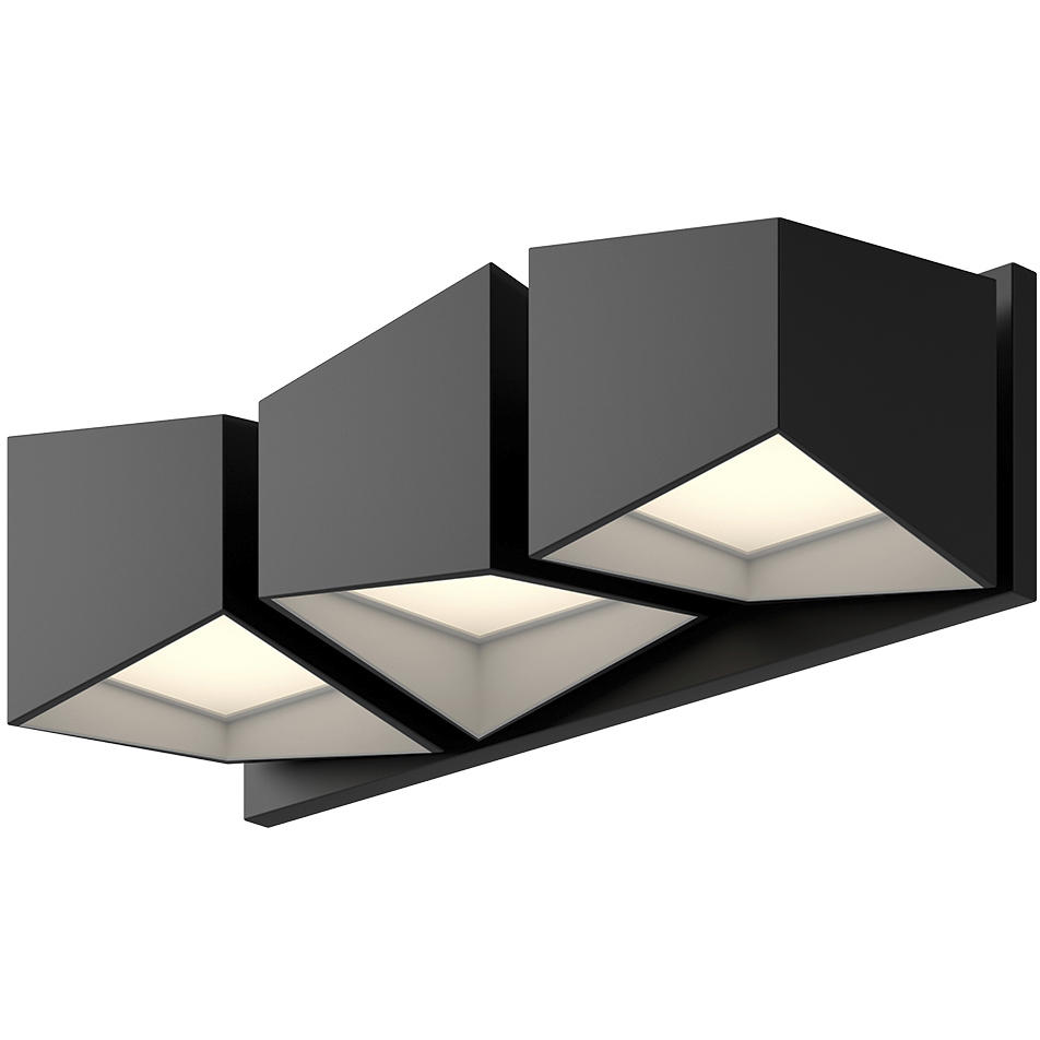 Cubix LED 18.13 inch Black and White Vanity Light Wall Light