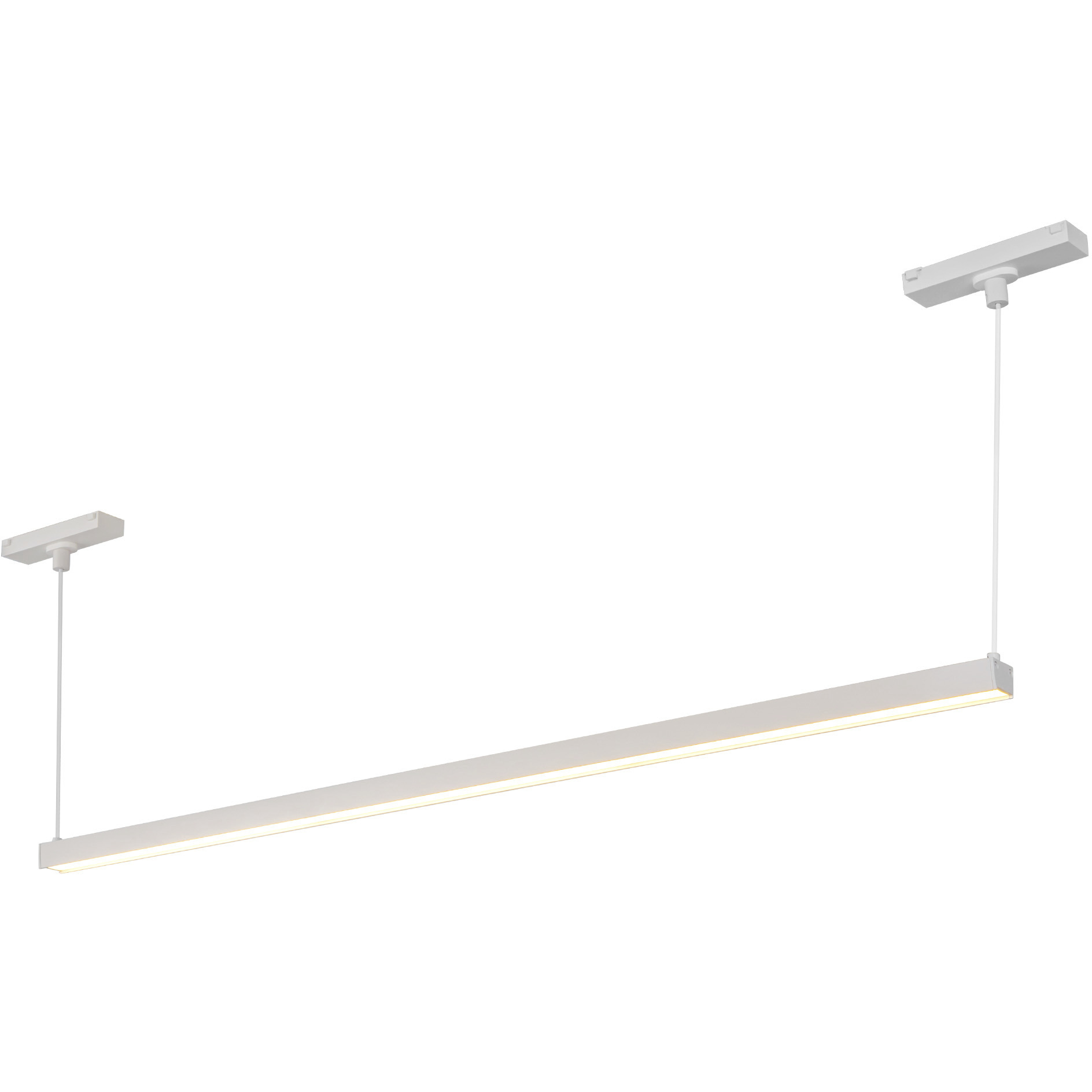 Mira 48V DC White Trilo Track Linear Pendant Ceiling Light in 3000K