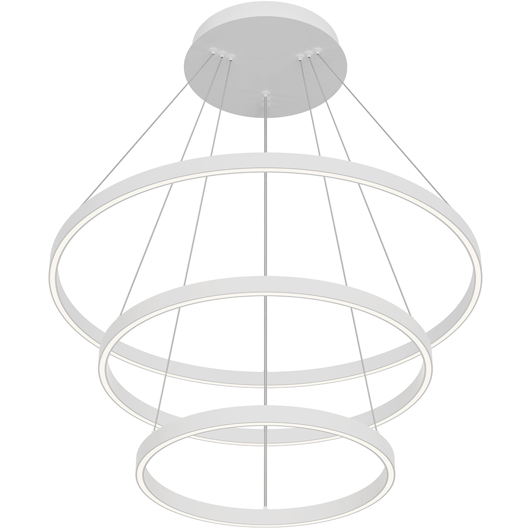 Cerchio LED 31.5 inch White Chandelier Ceiling Light