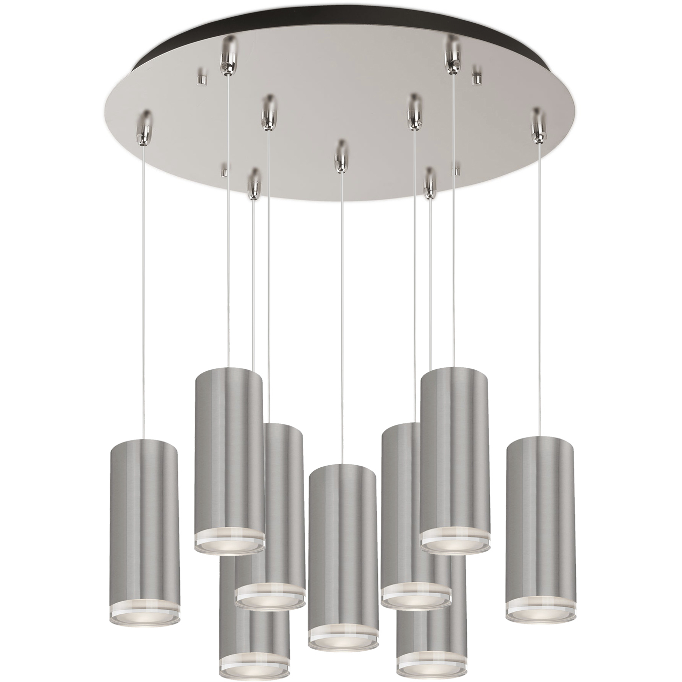 Cameo LED 17.75 inch Brushed Nickel Multi Pendant Ceiling Light