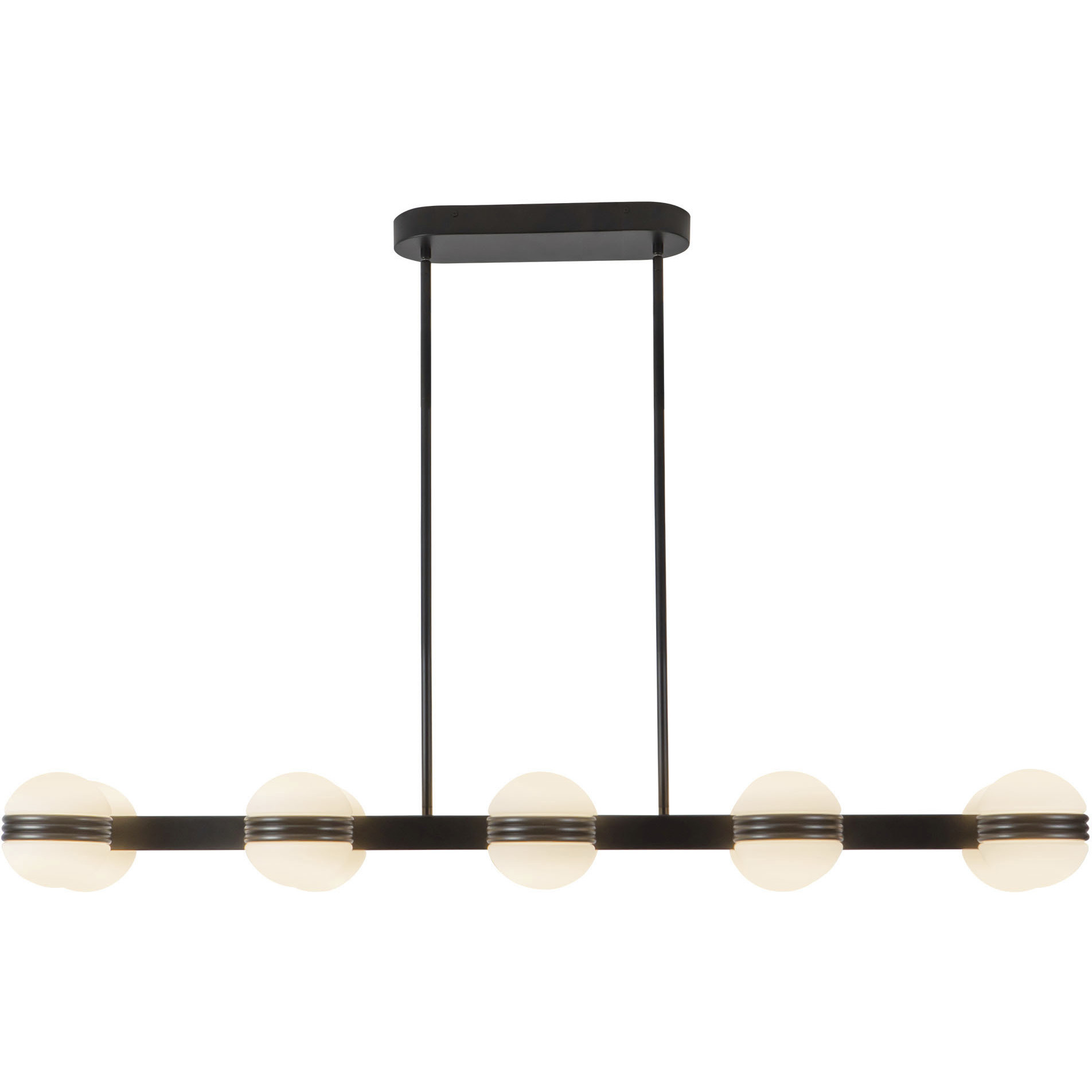 Selene 48 inch Black Linear Pendant Ceiling Light