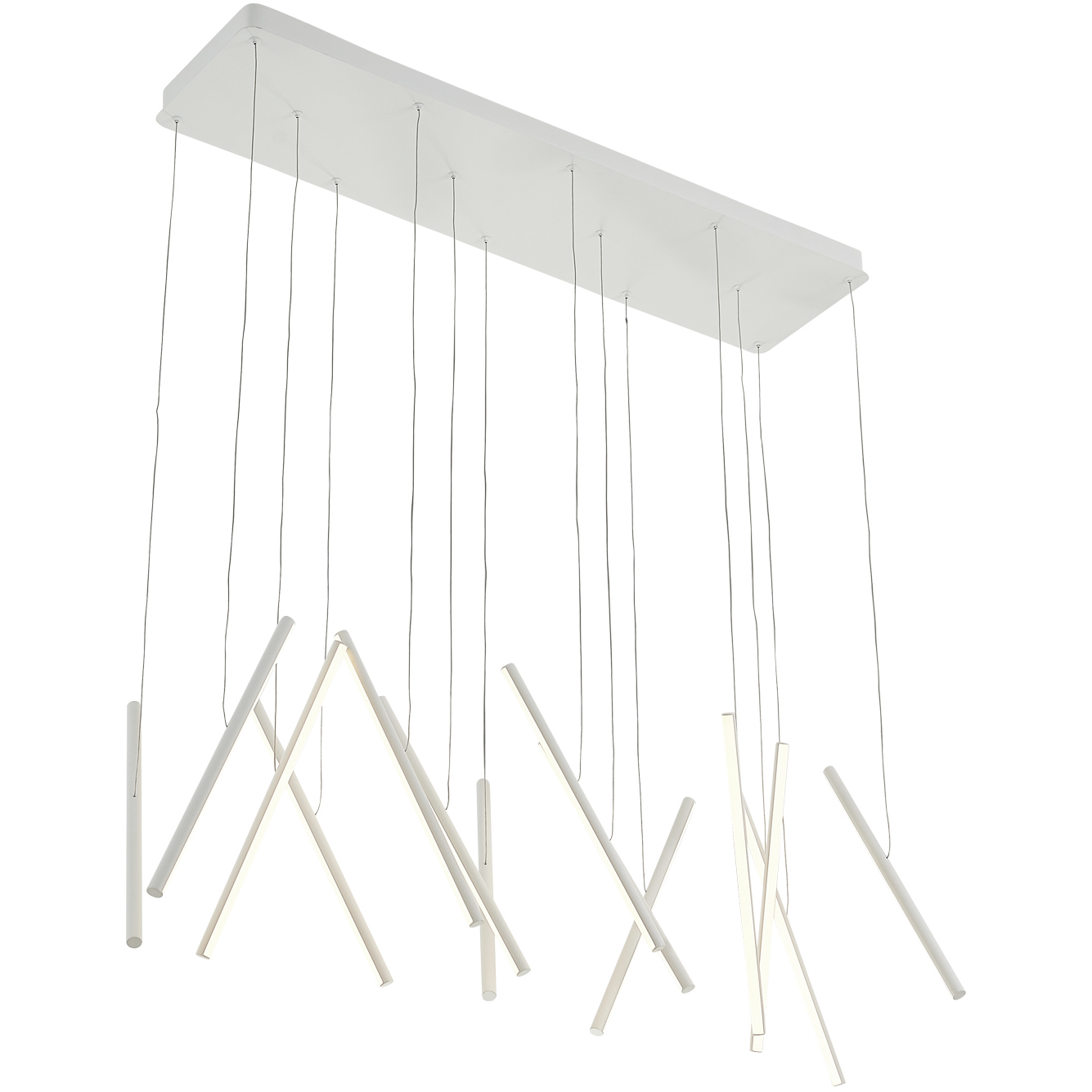 Chute LED 42 inch White Linear Pendant Ceiling Light