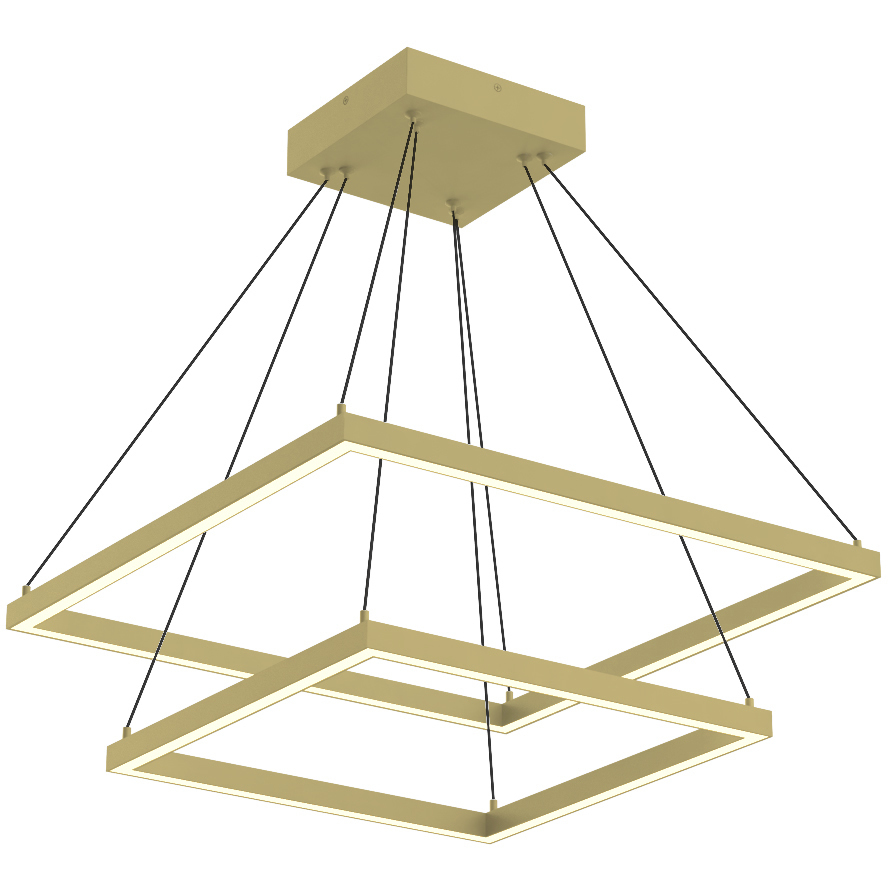 Piazza LED 23.63 inch Brushed Gold Chandelier Ceiling Light