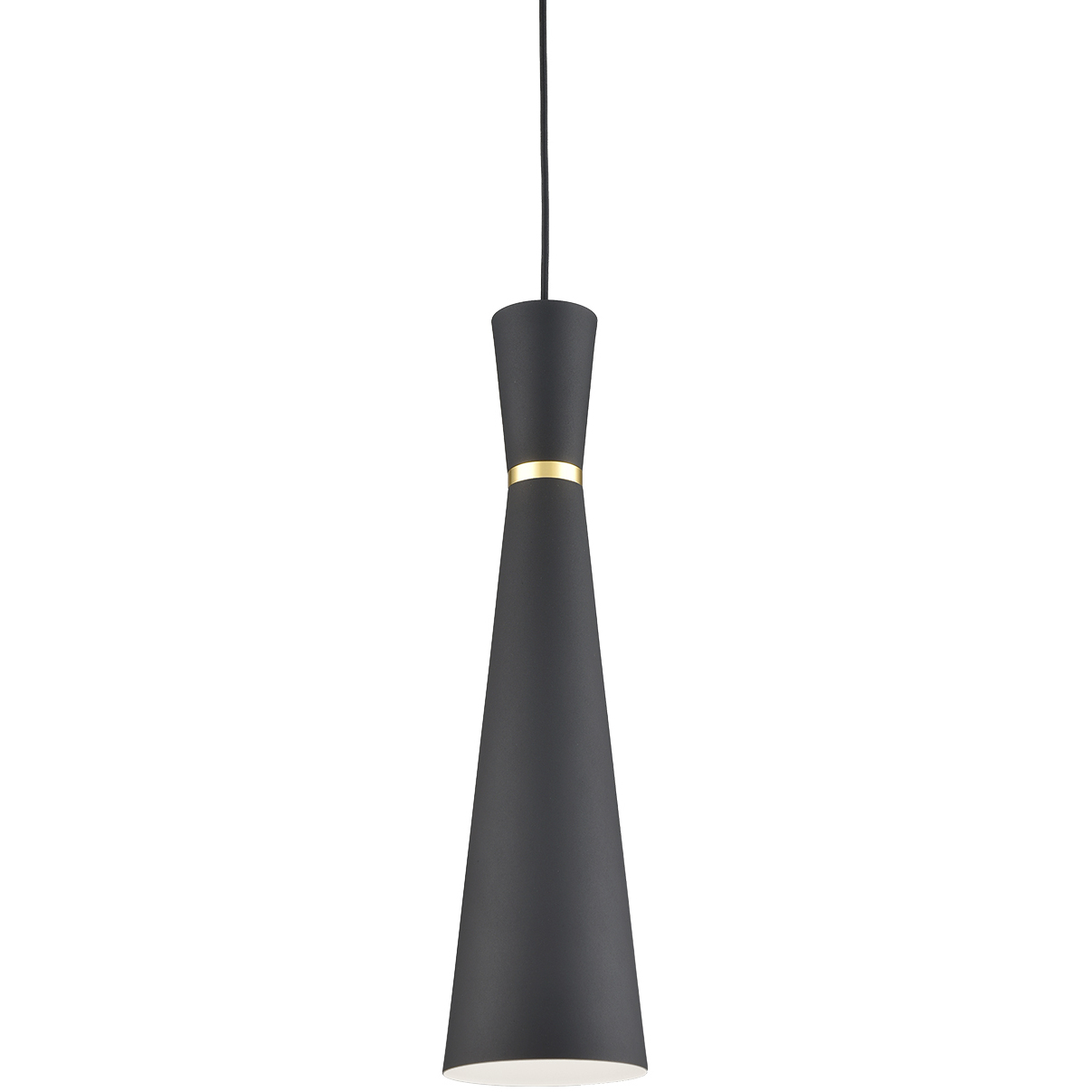 Vanderbilt 1 Light 5.88 inch Black with Gold Detail Pendant Ceiling Light