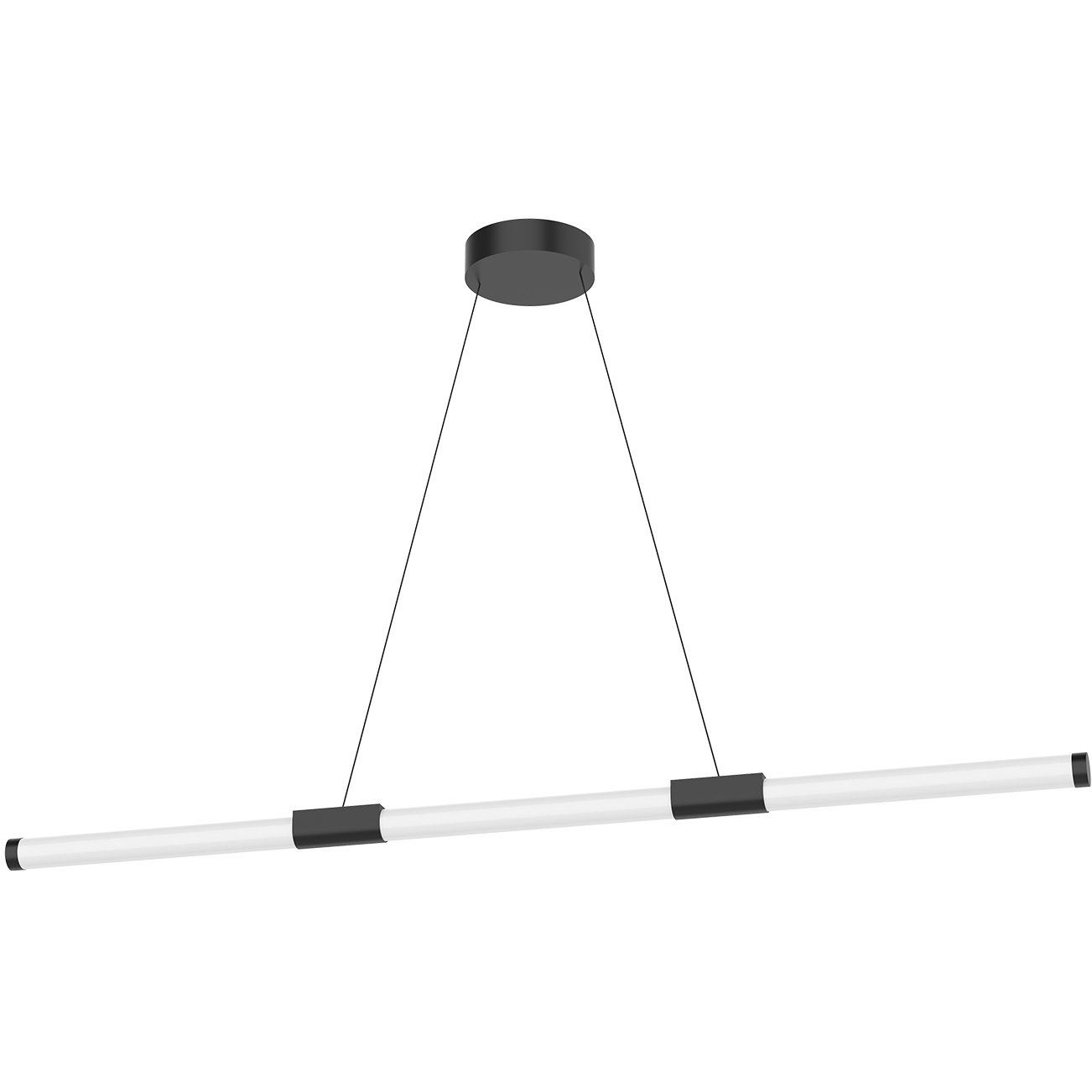 Akari LED 49.5 inch Black Linear Pendant Ceiling Light in Universal Voltage