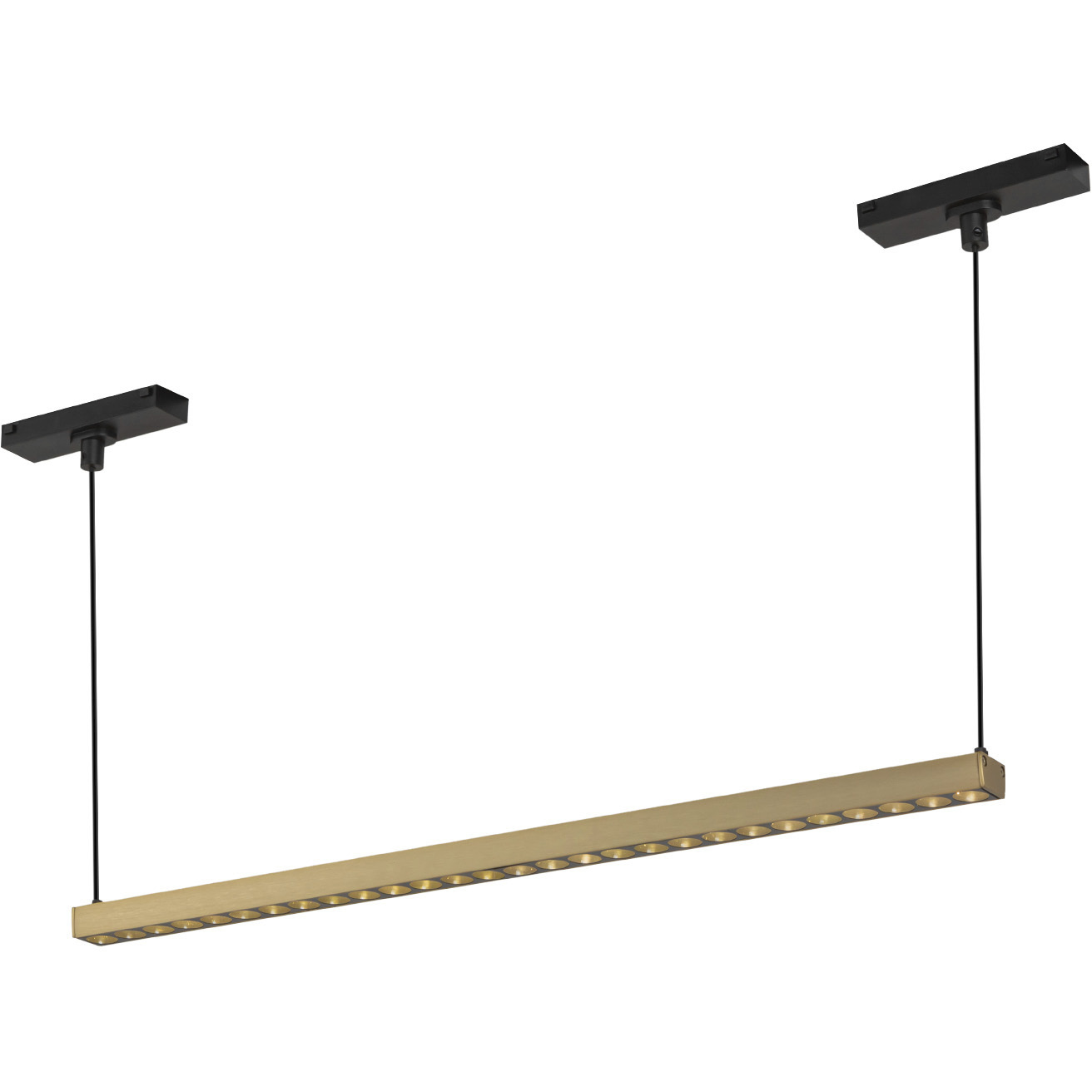 Kyan 48V DC Brushed Gold Trilo Track Linear Pendant Ceiling Light in 4000K