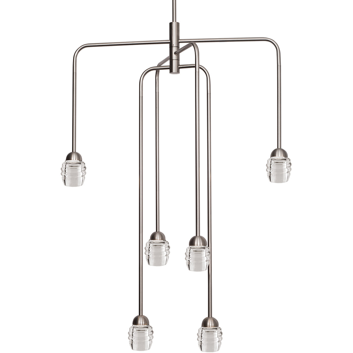 Honeycomb LED 15 inch Brushed Nickel Chandelier Ceiling Light