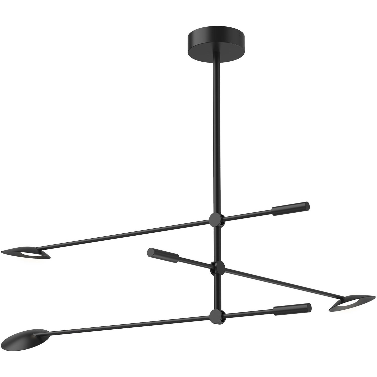 Rotaire LED 32.5 inch Black Chandelier Ceiling Light