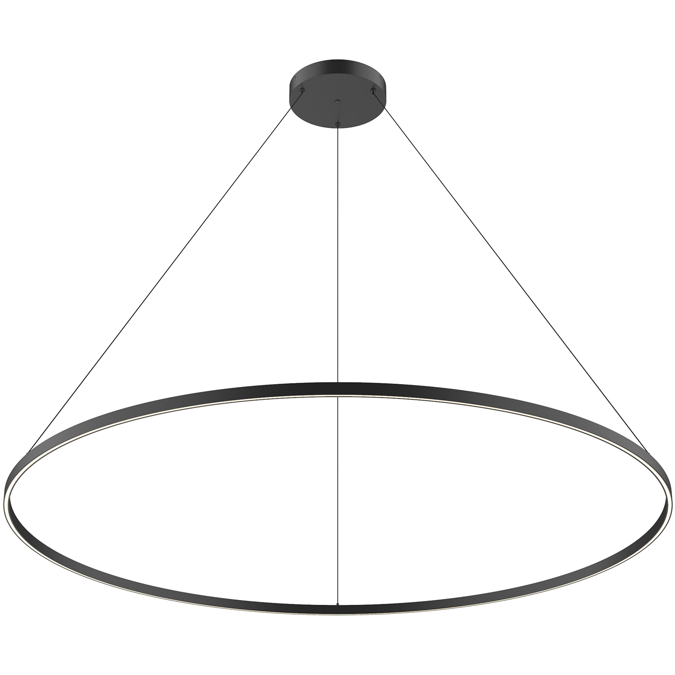 Cerchio LED 70.88 inch Black Pendant Ceiling Light