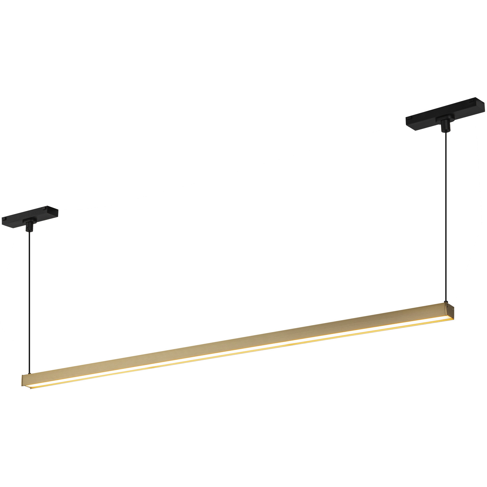 Mira 48V DC Brushed Gold Trilo Track Linear Pendant Ceiling Light in 3000K