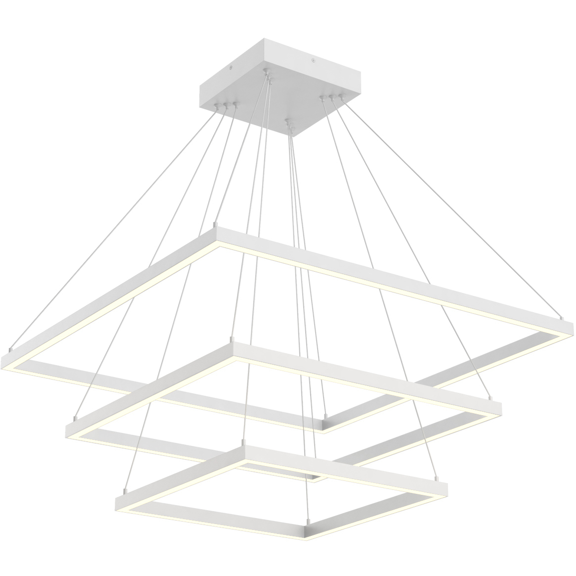 Piazza LED 31.5 inch White Chandelier Ceiling Light