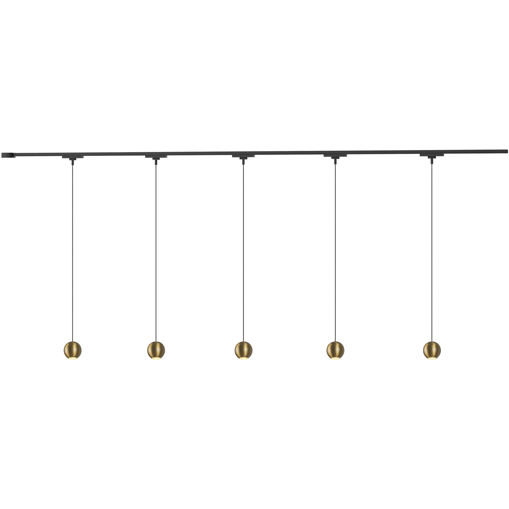 Faria 120 Brushed Gold Trilo Track Ceiling Light