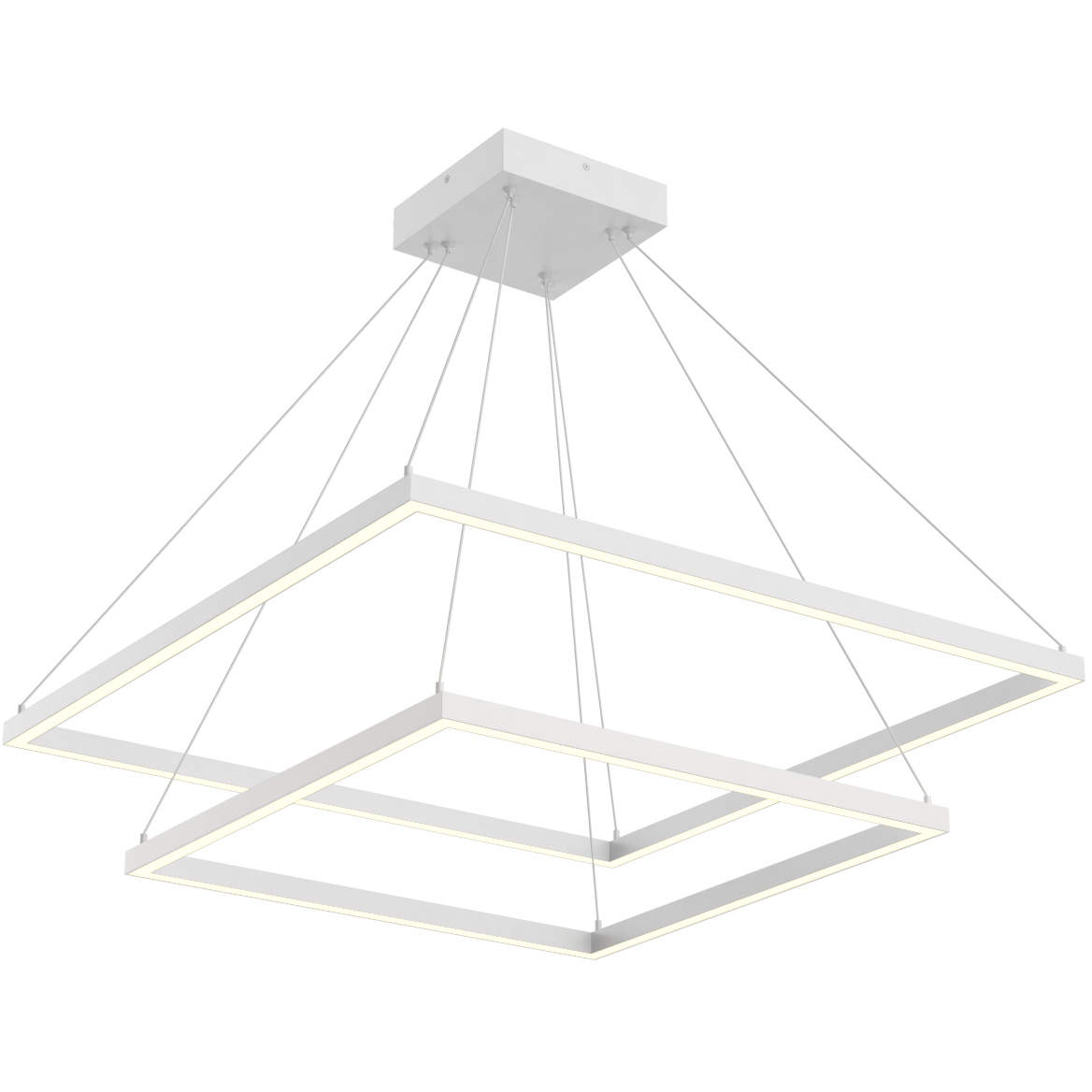 Piazza LED 31.5 inch White Chandelier Ceiling Light