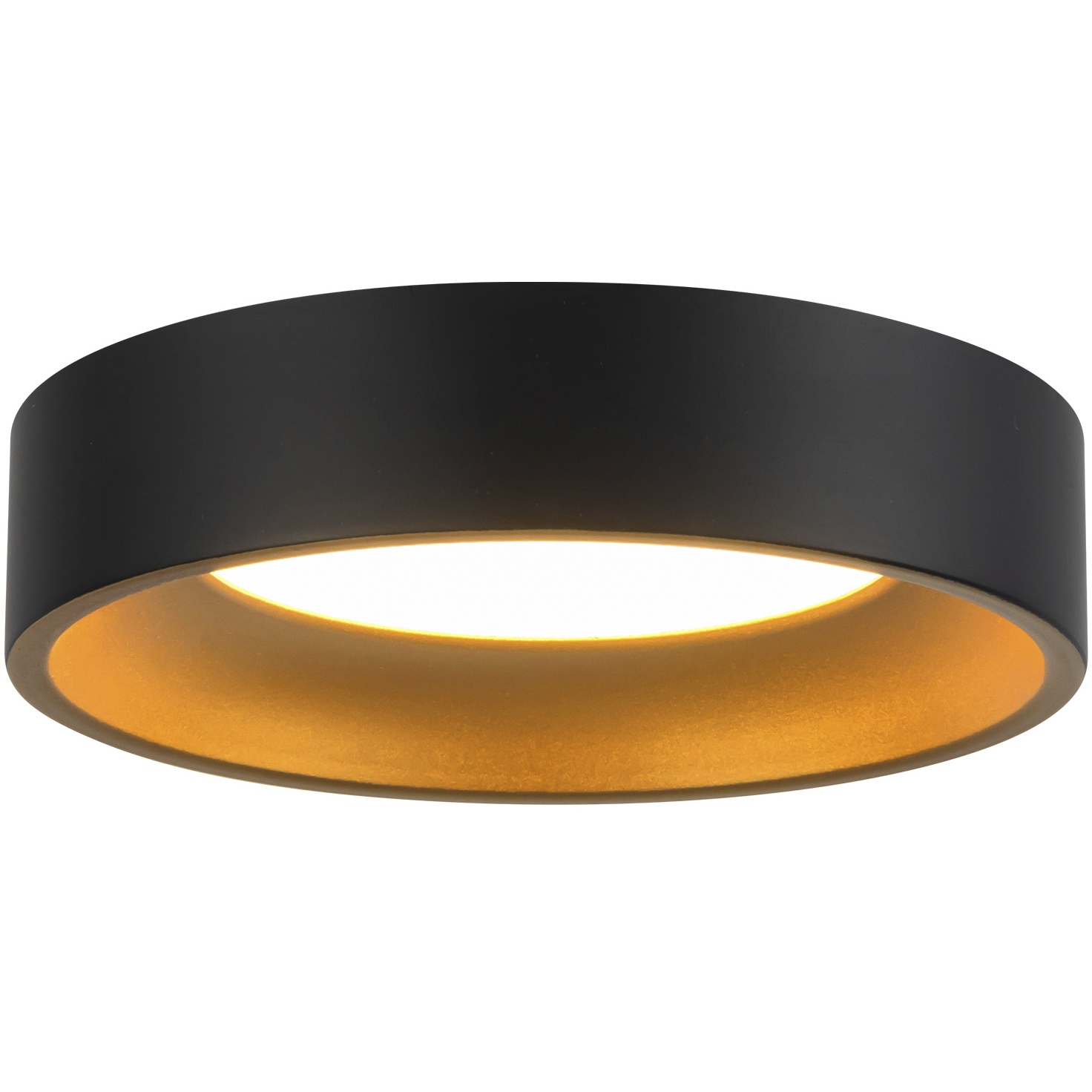 Nix 5.38 inch Black and Gold Flush Mount Ceiling Light
