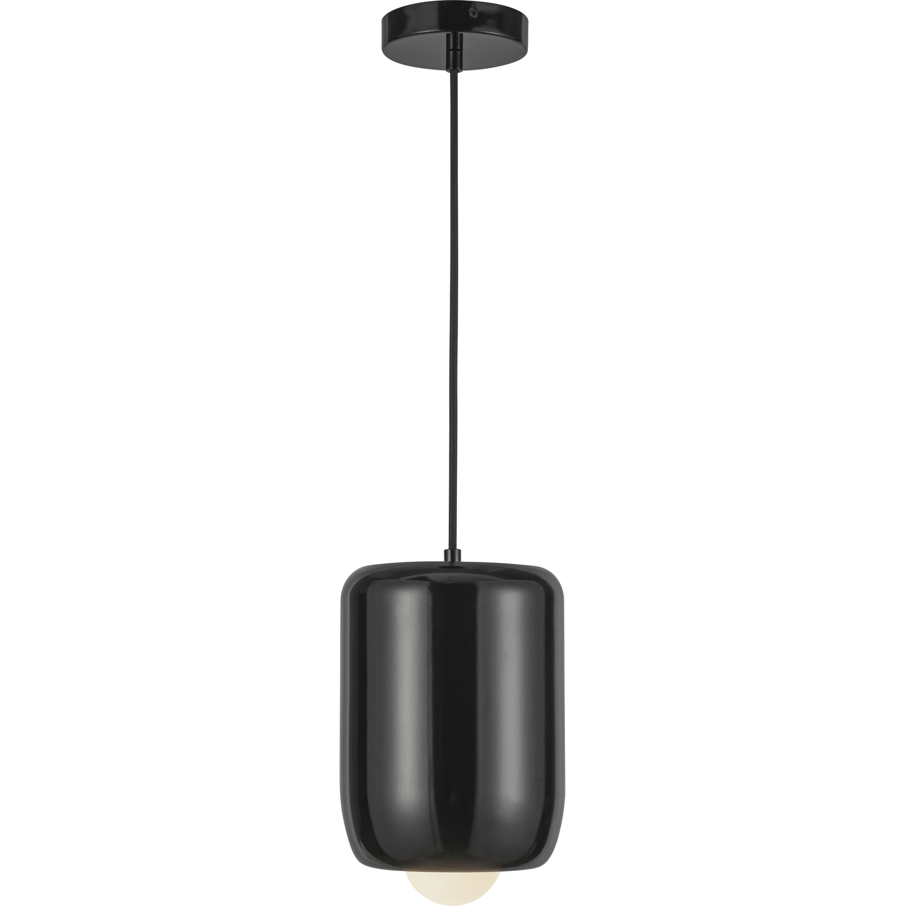 Hayden LED 7 inch Glossy Black Pendant Ceiling Light