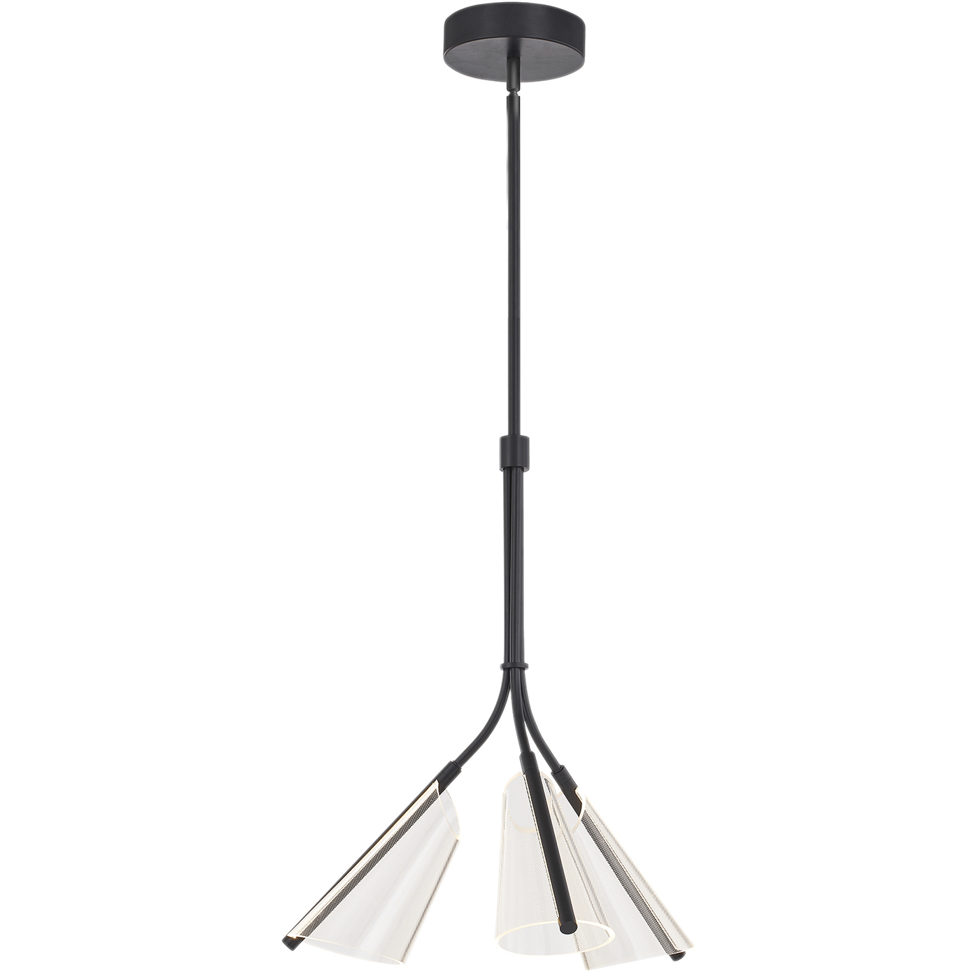 Mulberry LED 21.75 inch Black and Light Guide Pendant Ceiling Light