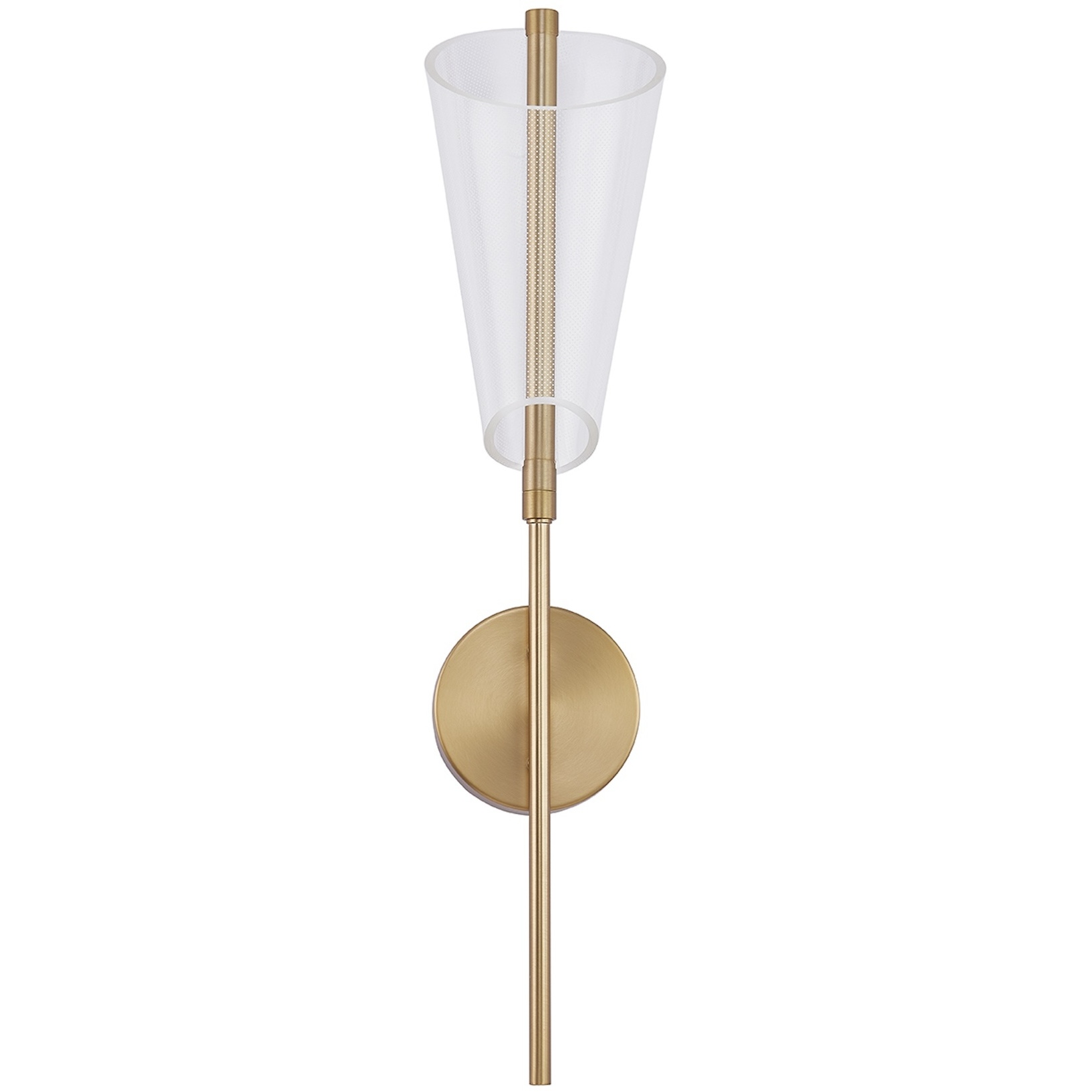 Mulberry 5.38 inch Brushed Gold and Light Guide Wall Sconce Wall Light
