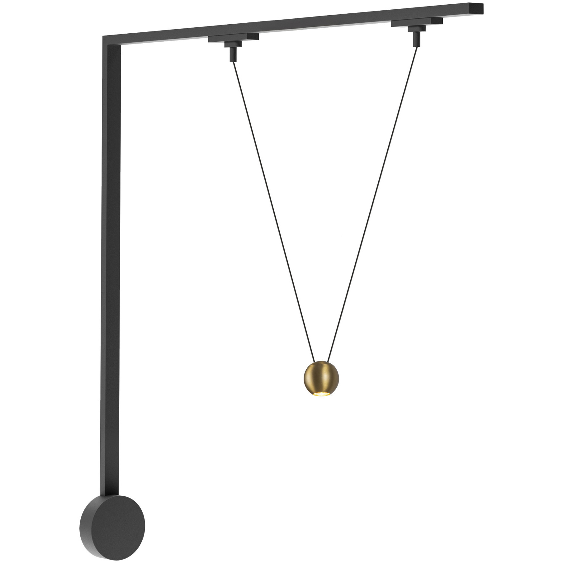 Faria Double 120 Brushed Gold Trilo Track Ceiling Light