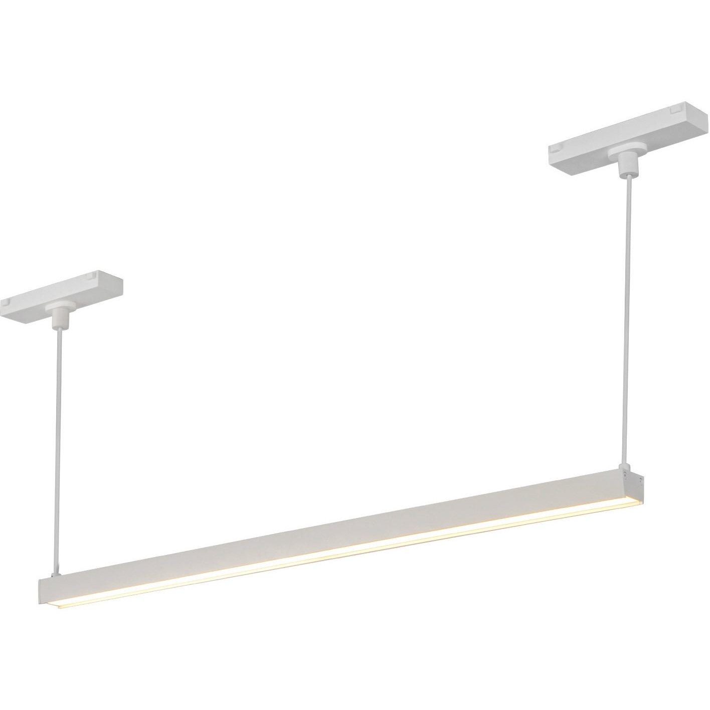 Mira 48V DC White Trilo Track Linear Pendant Ceiling Light in 3000K