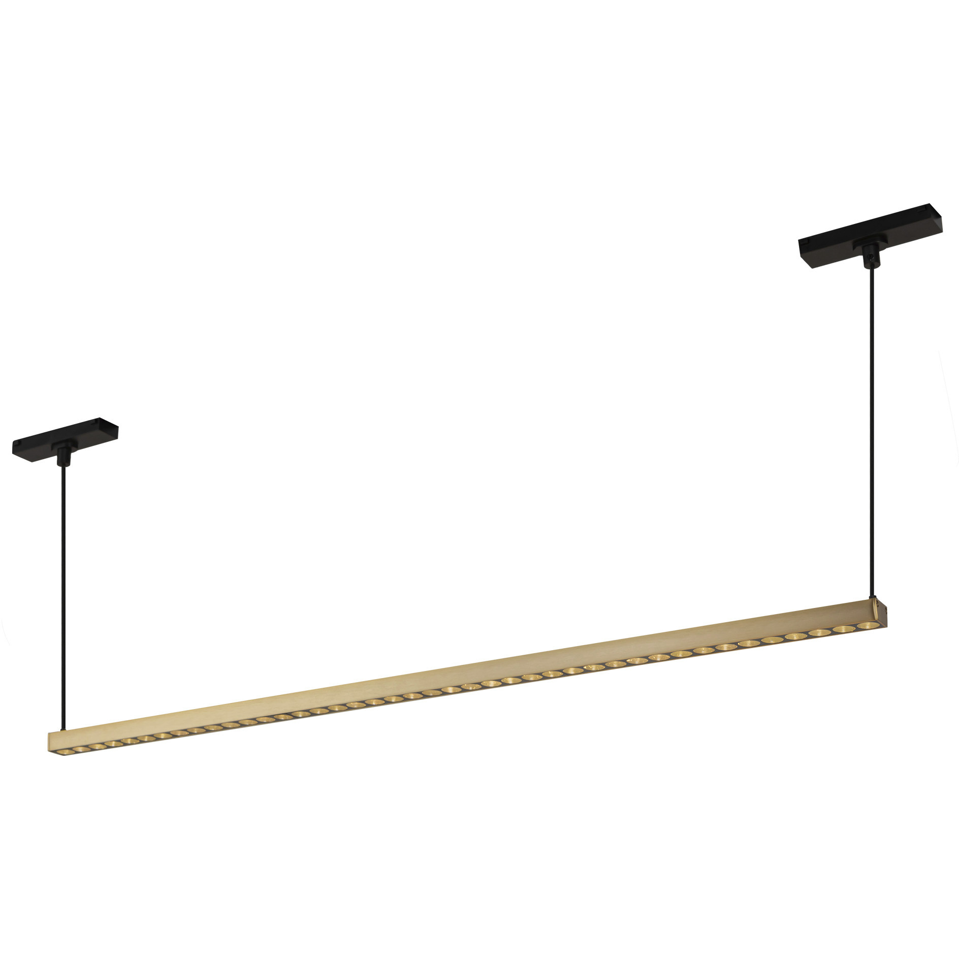 Kyan 48V DC Brushed Gold Trilo Track Linear Pendant Ceiling Light in 4000K