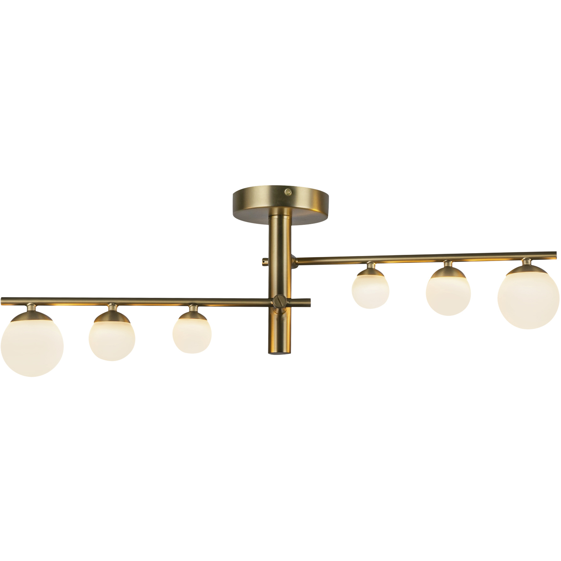 Cypress LED 7.38 inch Brushed Gold Semi-Flush Mount Ceiling Light