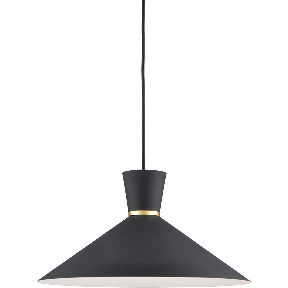 Vanderbilt 1 Light 16 inch Black with Gold Detail Pendant Ceiling Light