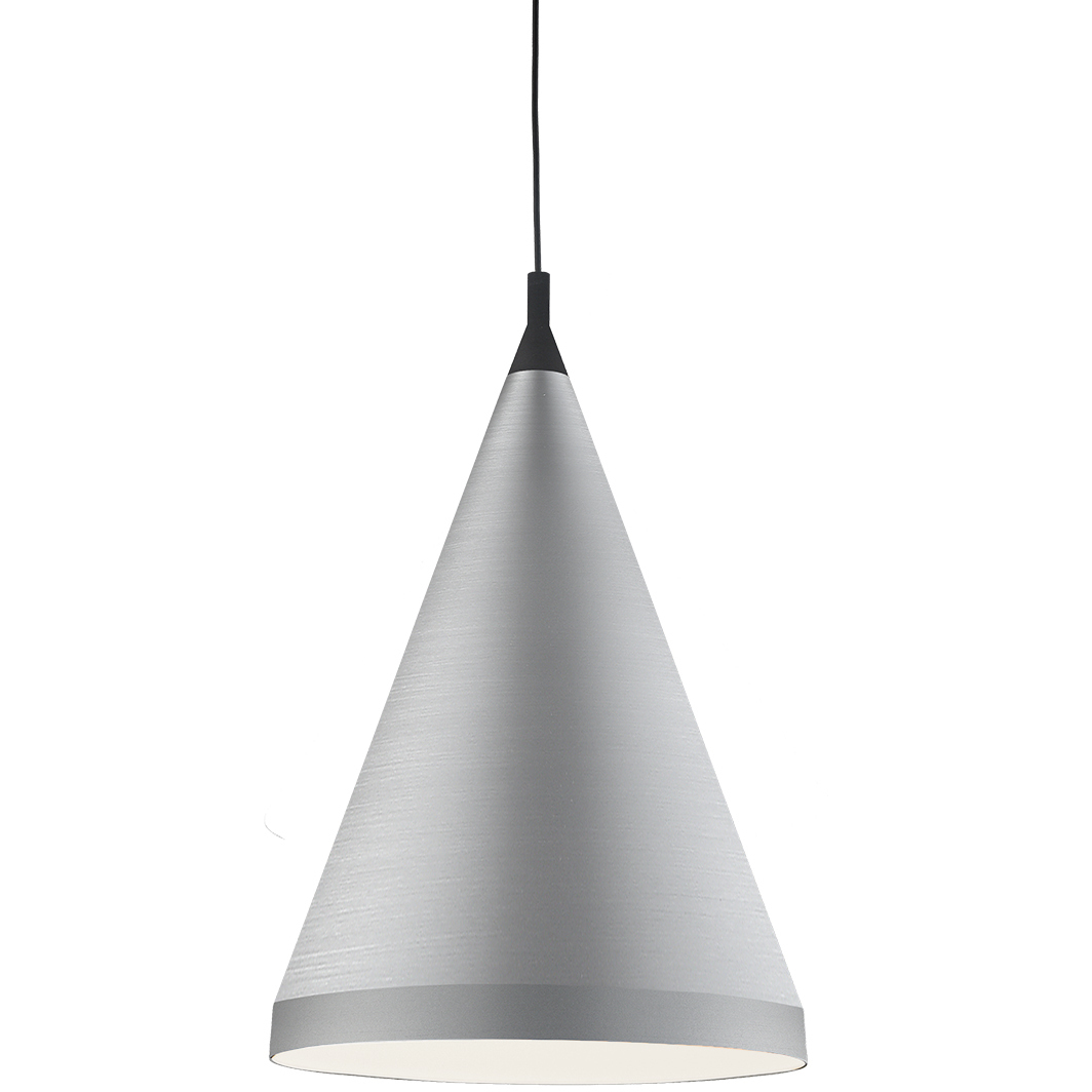 Dorothy 1 Light 22 inch Brushed Nickel with Black Detail Pendant Ceiling Light in Brushed Nickel and Black