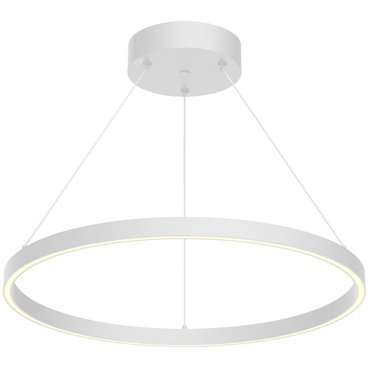 Cerchio LED 23.63 inch White Pendant Ceiling Light