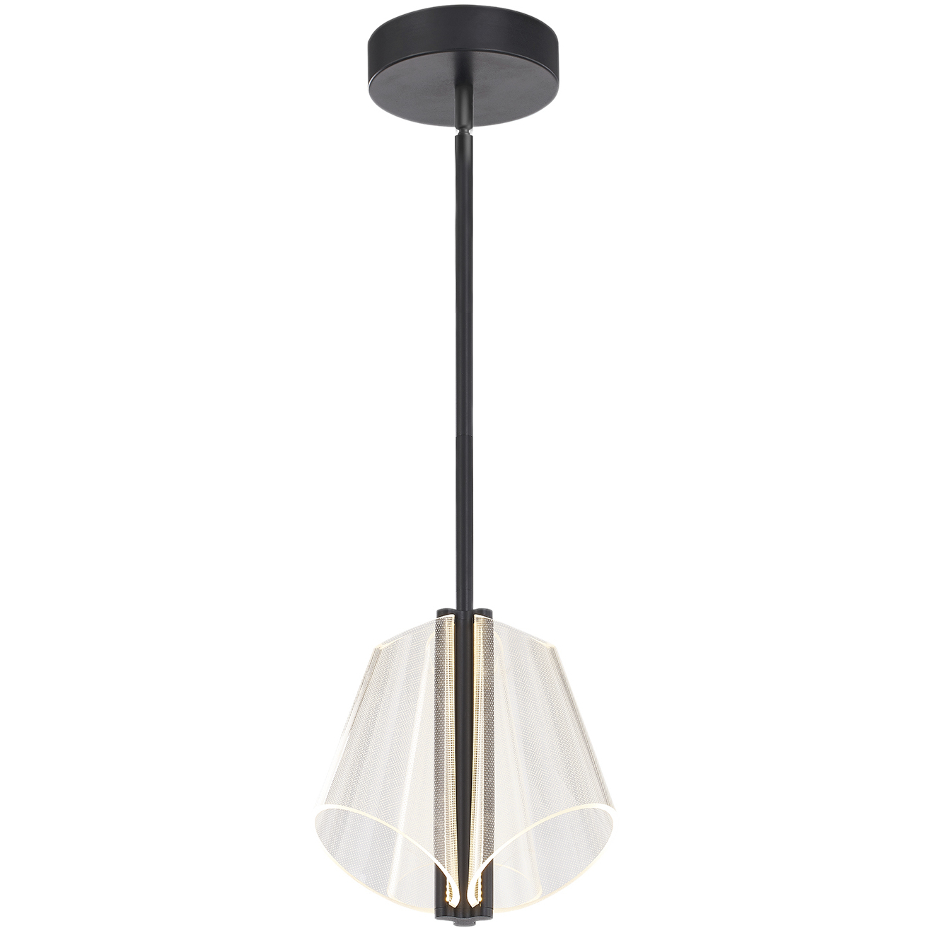 Mulberry LED 10.88 inch Black and Light Guide Pendant Ceiling Light