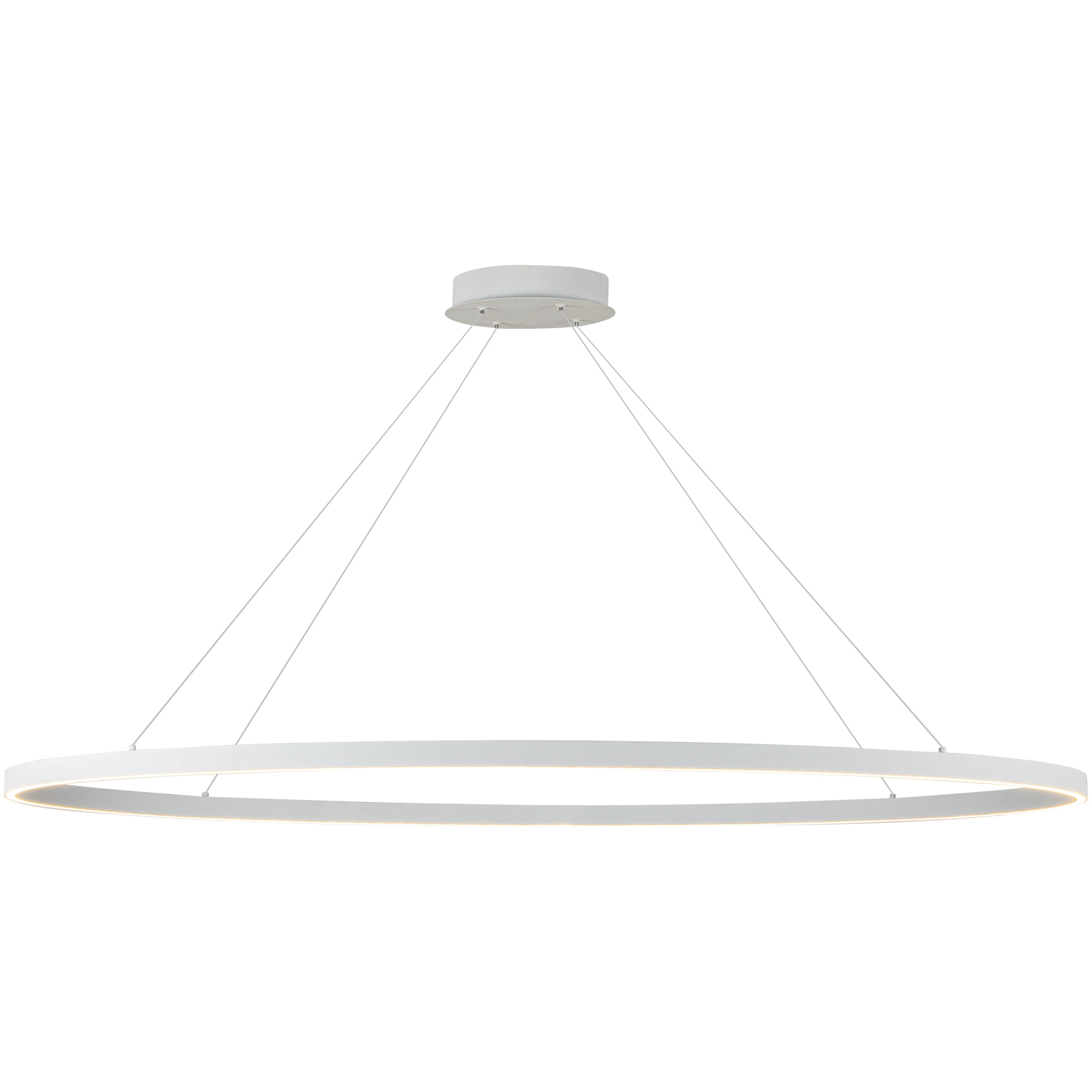Ovale LED 53.75 inch White Linear Pendant Ceiling Light