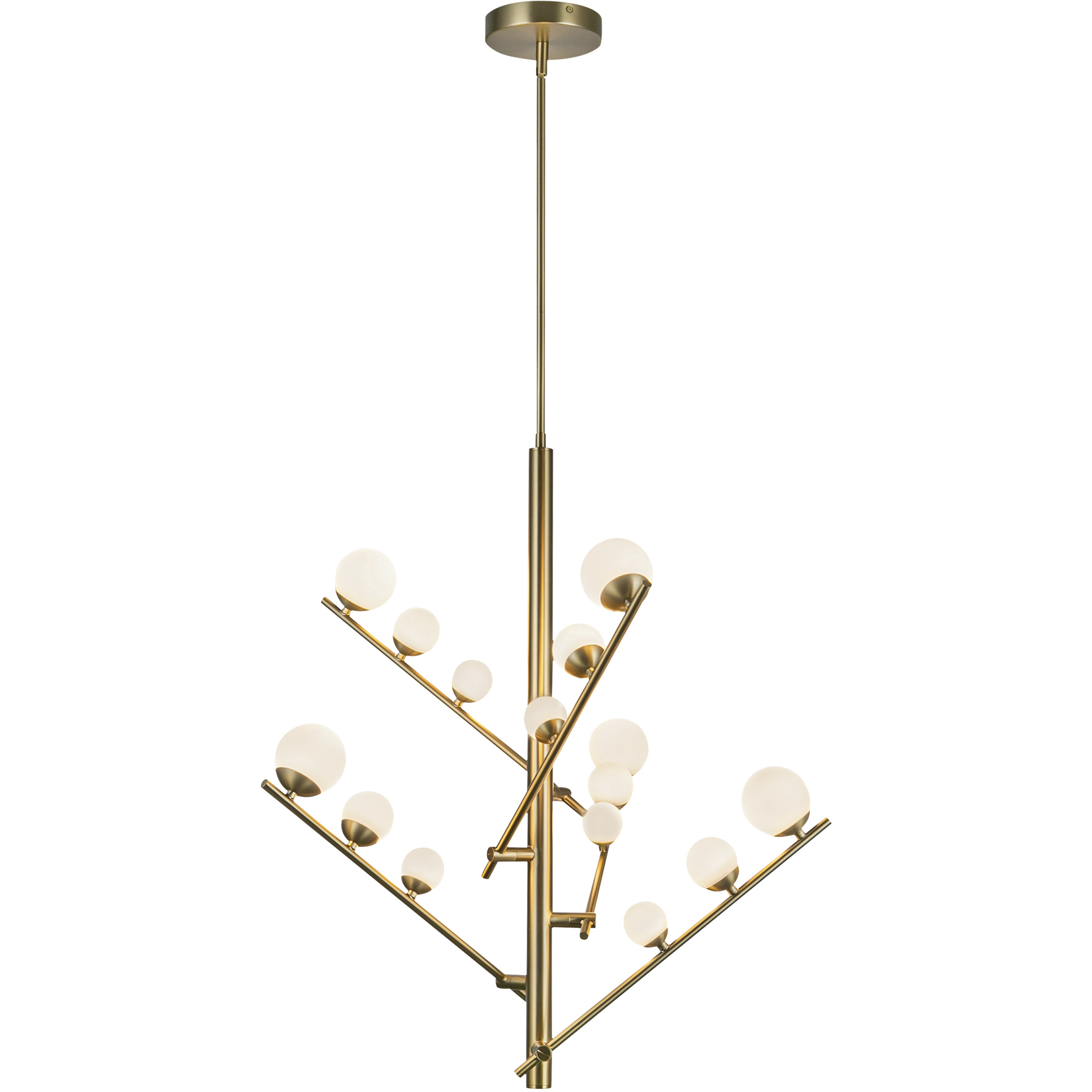 Cypress LED 18 inch Brushed Gold Chandelier Ceiling Light